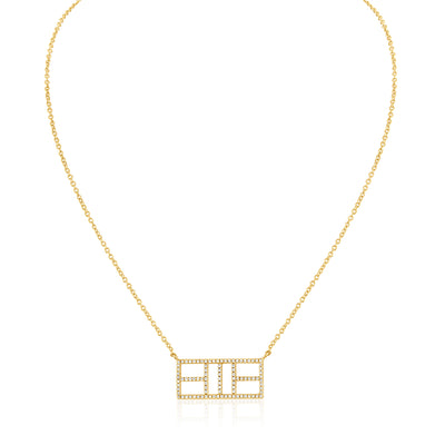 CZ Calling the Lines Pickle Court Necklace medium