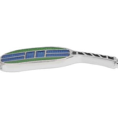 Enameled Pickleball Paddle Curved Bracelet - studio-margaret