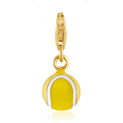 Enamel Tennis Ball Pendant Small and charm options