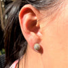 CZ Pave Tennis Ball Earrings