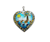 LE Enameled Sun and Seas Heart Pendants